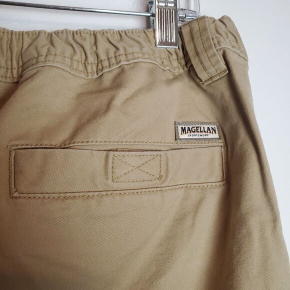 Magellan 36x32 * actual 34x30 Tan cargo pants 100% cotton Elastic waist Outdoor - Picture 7 of 9